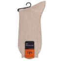 MI-CHAUSSETTE PUR FIL D'ECOSSE A CÔTES