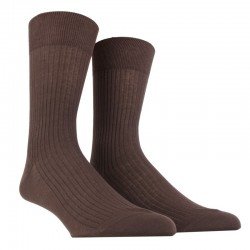 MI-CHAUSSETTE PUR FIL D'ECOSSE A CÔTES 2