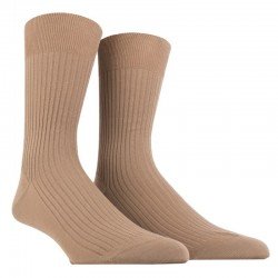 MI-CHAUSSETTE PUR FIL D'ECOSSE A CÔTES 2