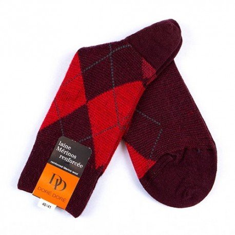 MI-CHAUSSETTES, LAINE RENFORCÉE, CARREAU ÉCOSSAIS
