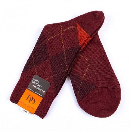 MI-CHAUSSETTES, LAINE RENFORCÉE, CARREAU ÉCOSSAIS