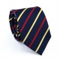 CRAVATE SOIE TISSEE RAYURES CLUB 5