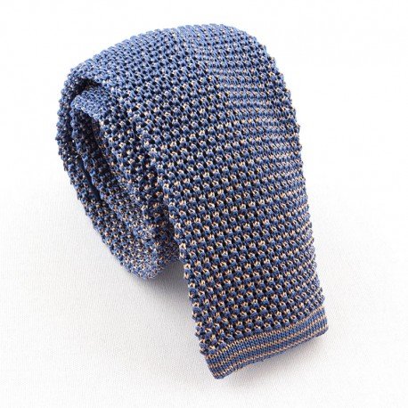 Knit tie silk