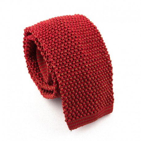 Knit tie silk