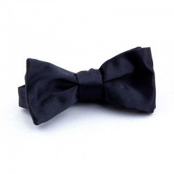 Nœud Papillon satin de soie gris 2