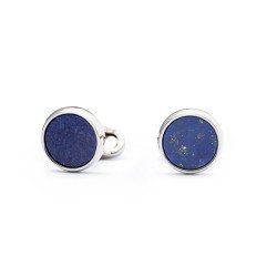 Boutons de manchette ronds bleus