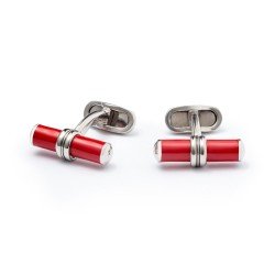Boutons de manchette cylindriques en émail 2