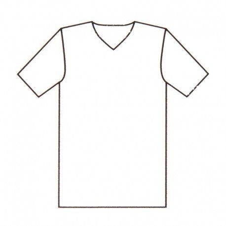 JERSEY, V-NECK, PURE MERCERIZED COTTON
