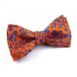 ORANGE WITH BLUE FLOWERS BT