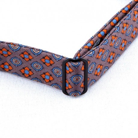 GREY, ORANGE/BLUE PATTERN