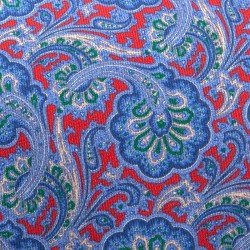 ROUGE, FLEURS ET ARABESQUES BLEU/VERT 2