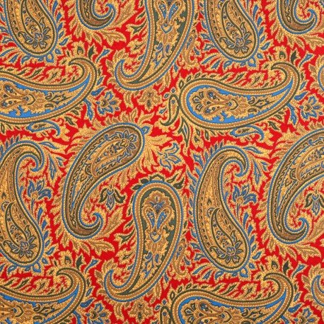 SCARF - 100% SILK BORDEAUX/GOLD