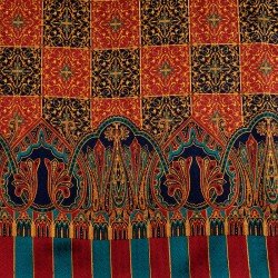 SCARF - 100% SILK OIL/BORDEAUX 2