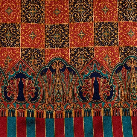 SCARF - 100% SILK OIL/BORDEAUX