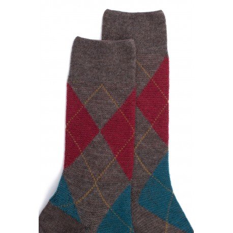 MI-CHAUSSETTES, LAINE RENFORCÉE, CARREAU ÉCOSSAIS
