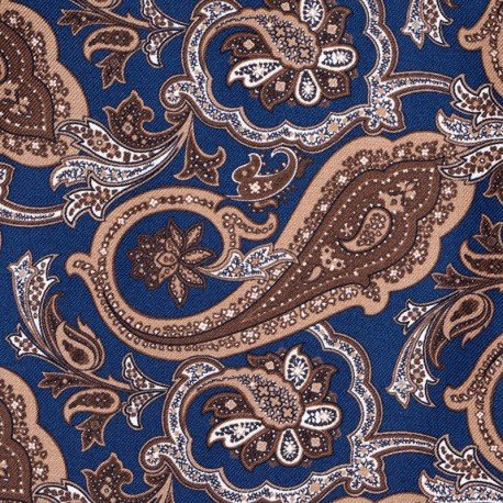 MARINE, LYS ET CACHEMIRE BRUN/BLANC