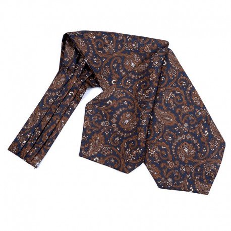 NAVY, BROWN FLOWERS