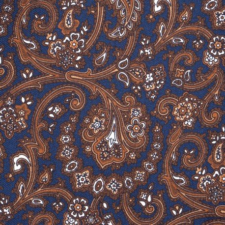 NAVY, BROWN FLOWERS