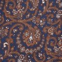 NAVY, BROWN FLOWERS
