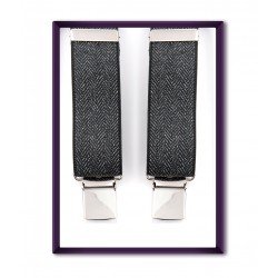 BRETELLES À CLIPS, GRIS CHINÉ