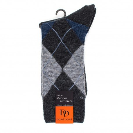 MI-CHAUSSETTES, LAINE RENFORCÉE, CARREAU ÉCOSSAIS