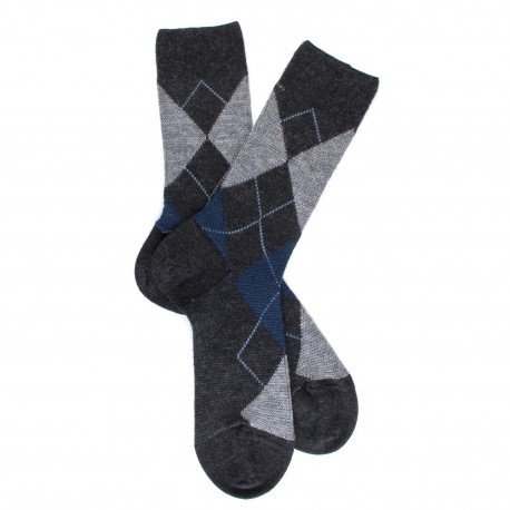 MI-CHAUSSETTES, LAINE RENFORCÉE, CARREAU ÉCOSSAIS