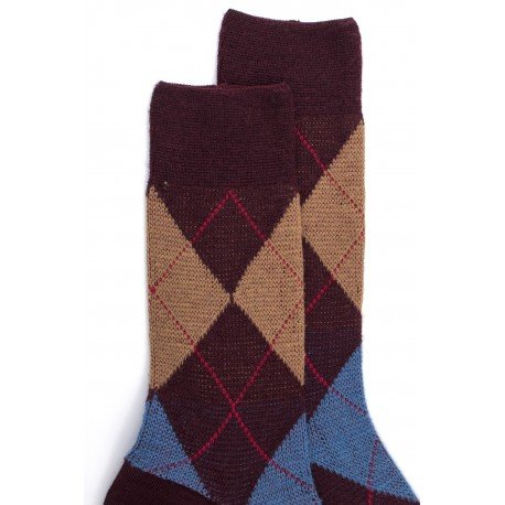 MI-CHAUSSETTES, LAINE RENFORCÉE, CARREAU ÉCOSSAIS