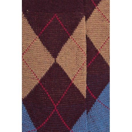 MI-CHAUSSETTES, LAINE RENFORCÉE, CARREAU ÉCOSSAIS