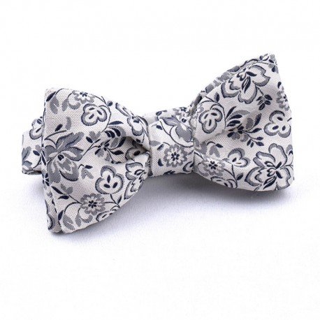 GRIS CLAIR, FLEURS NOIR/GRIS