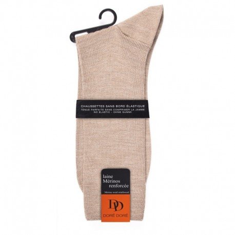 CHAUSSETTES SANS ELASTIQUE, LAINE RENFORCÉE RENFORCÉ