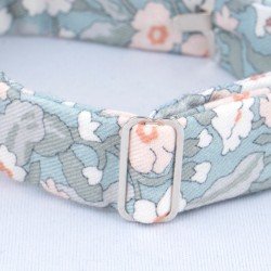 FLEURS BLANCHES, FLANELLE FINE, FOND CIEL 2