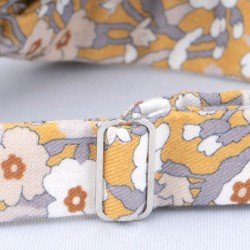 FLEURS BLANCHES, FLANELLE FINE, FOND MIEL 2