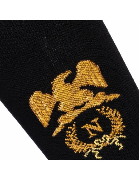 Chaussettes Napoléon brodé doré aigle couronne laurier