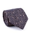 cravate soie tissée marine cachemire corail