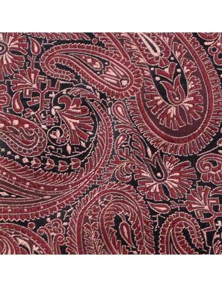 cravate cachemire bordeaux noir