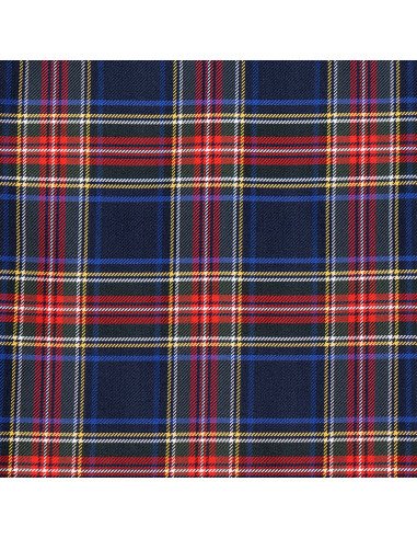 ascot lavallière écossais tartan marine rouge
