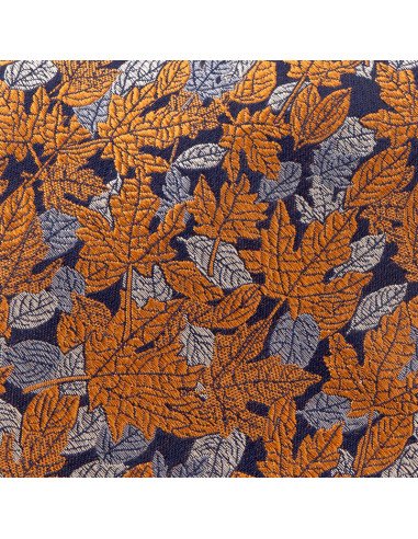 cravate feuillage cuivre gris