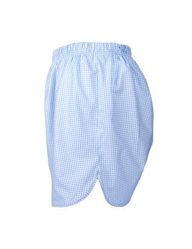 caleçon homme tissu carreaux bleu