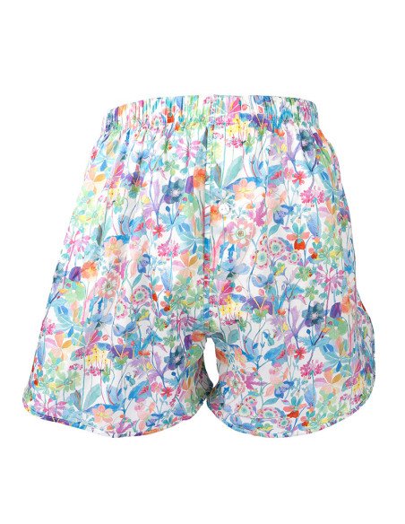 caleçon homme tissu coton fleurs multicolore