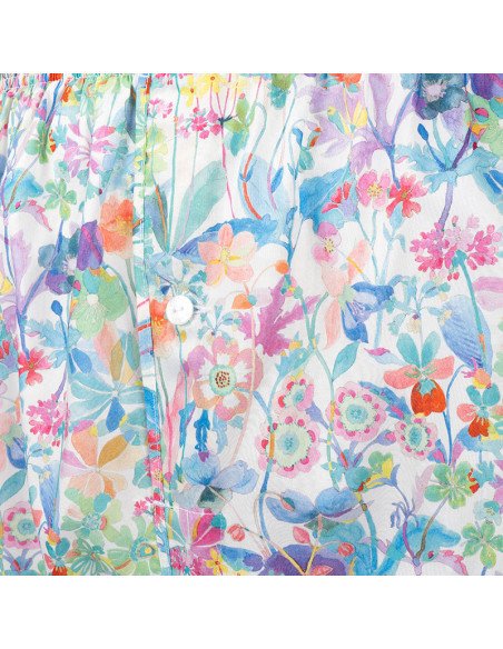 caleçon homme tissu coton fleurs multicolore