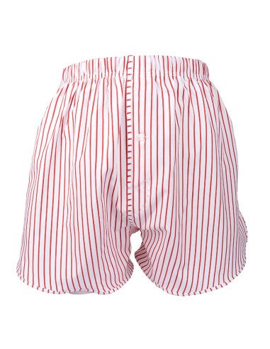caleçon homme coton rayures rouge