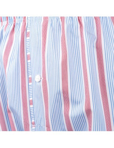 caleçon homme tissu rayures bleu