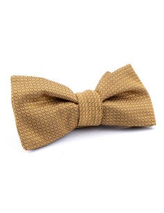 Nœud papillon soie tissée doré