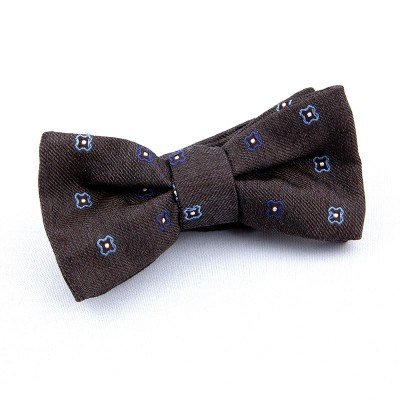 BOW TIE BROWN WITH BLUE CROSS