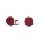 Round enamel cufflinks - red