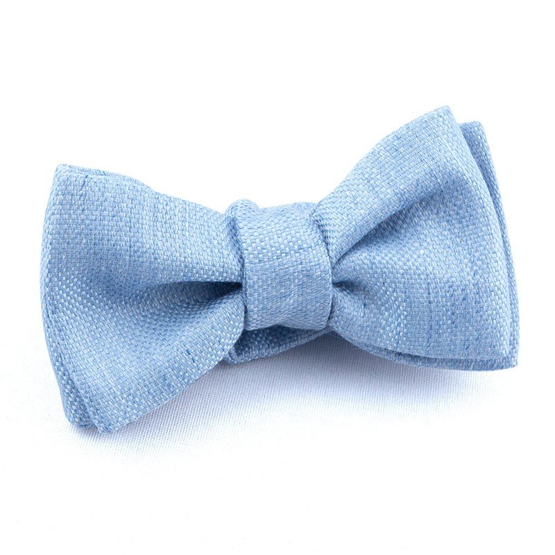 WOVEN THIN BOW TIE AZUR