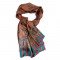 SCARF - 100% SILK OIL/BORDEAUX