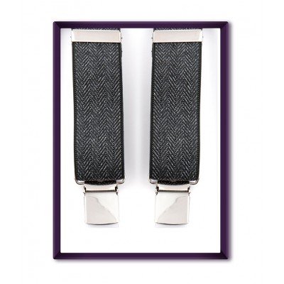MEN'S BRACES WITH CLIPS, MIXED GREY