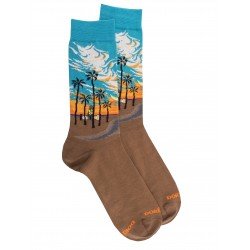 Men Sock - Beach - Brown