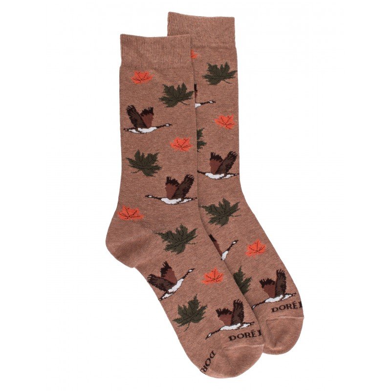 Sock Duck and leaf - Beige - One size 40/46